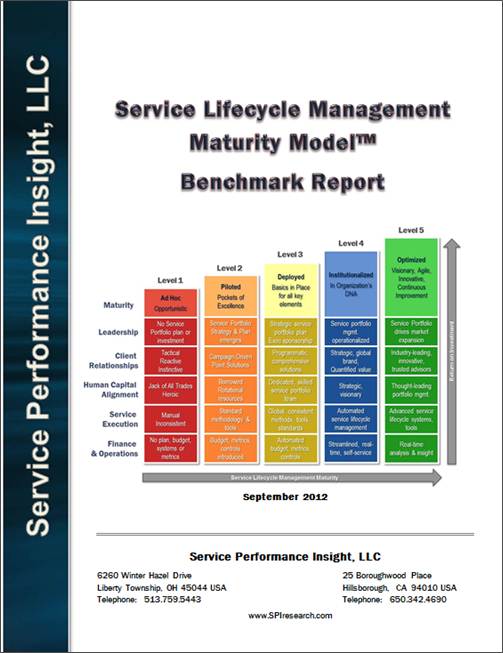 2012 Service Lifecycle Management Maturity cover