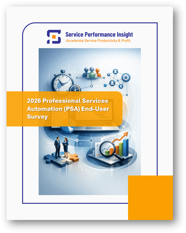 Cover image for the 2026 Professional Services Automation (PSA) End-User Survey from SPI Research.