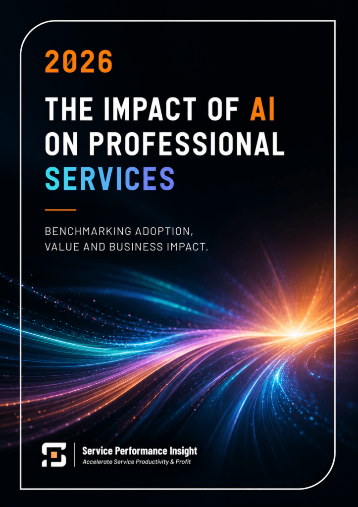 Cover of the 2026 Impact of AI on Professional Services report by SPI Research